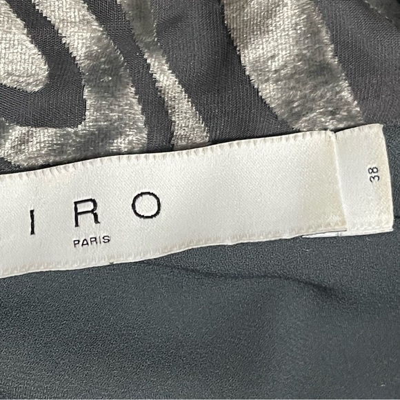 IRO Gray Nimas One Sleeve Draped Devoré Velvet Mini Dress Dize 38 - Picture 13 of 13